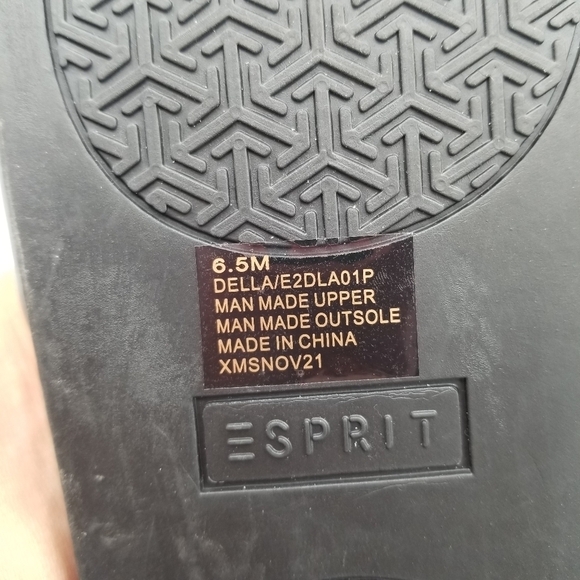 Esprit Della Black Slides Sandals NWOT size 6.5 - Picture 3 of 10